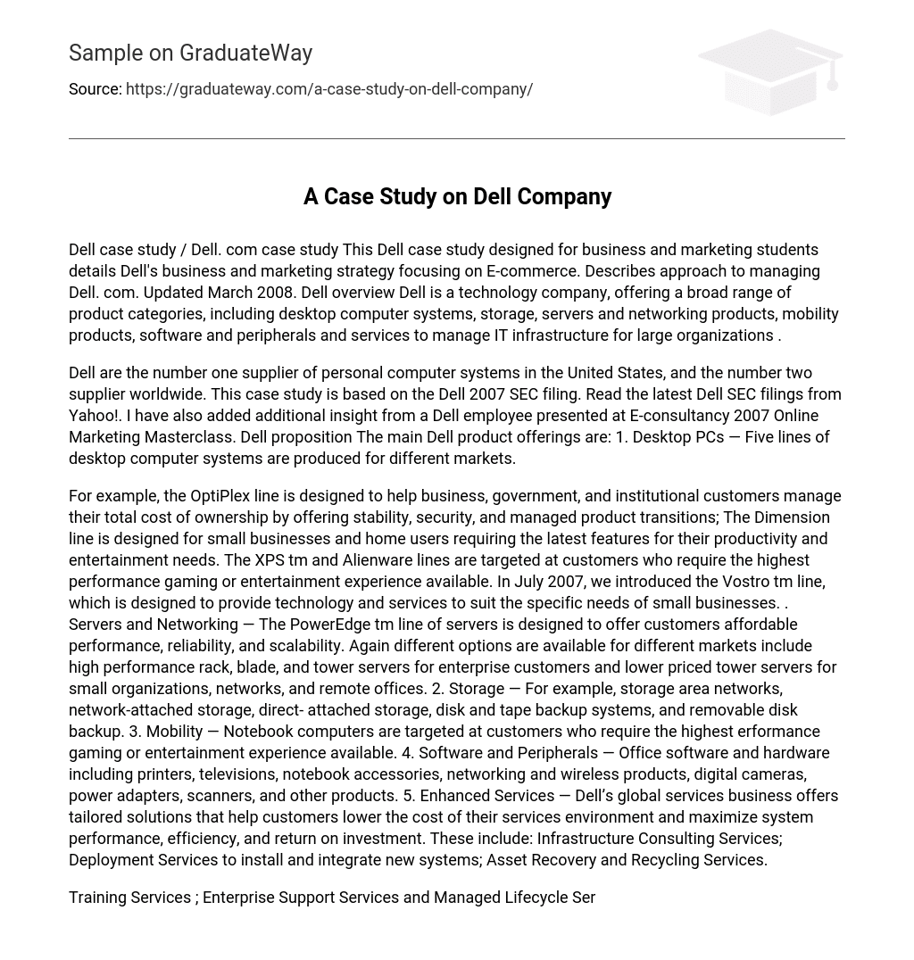A Case Study on Dell Company