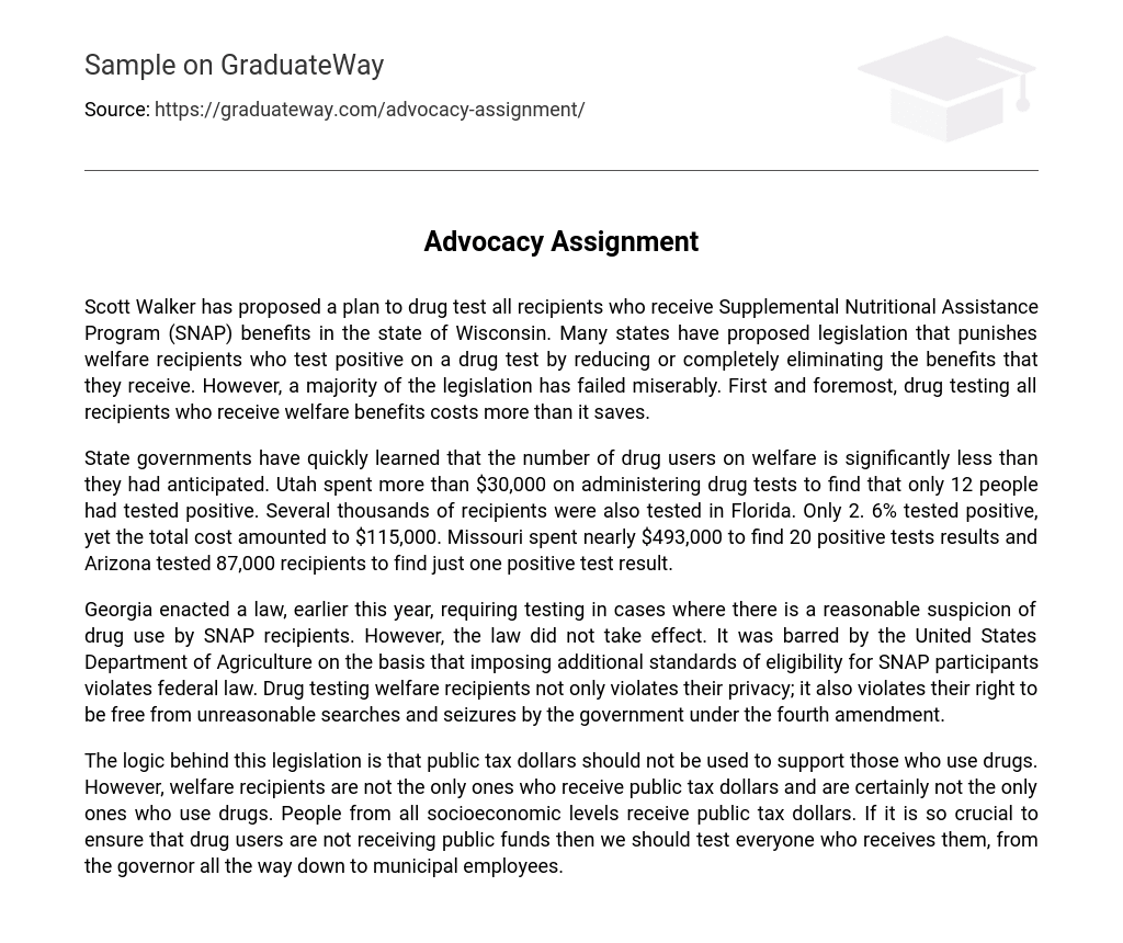 Advocacy Assignment