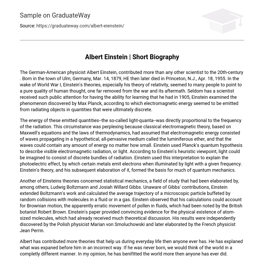 Albert Einstein | Short Biography