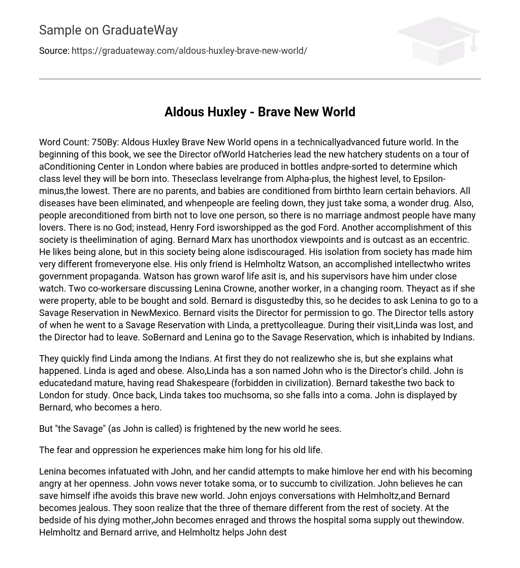 Aldous Huxley – Brave New World