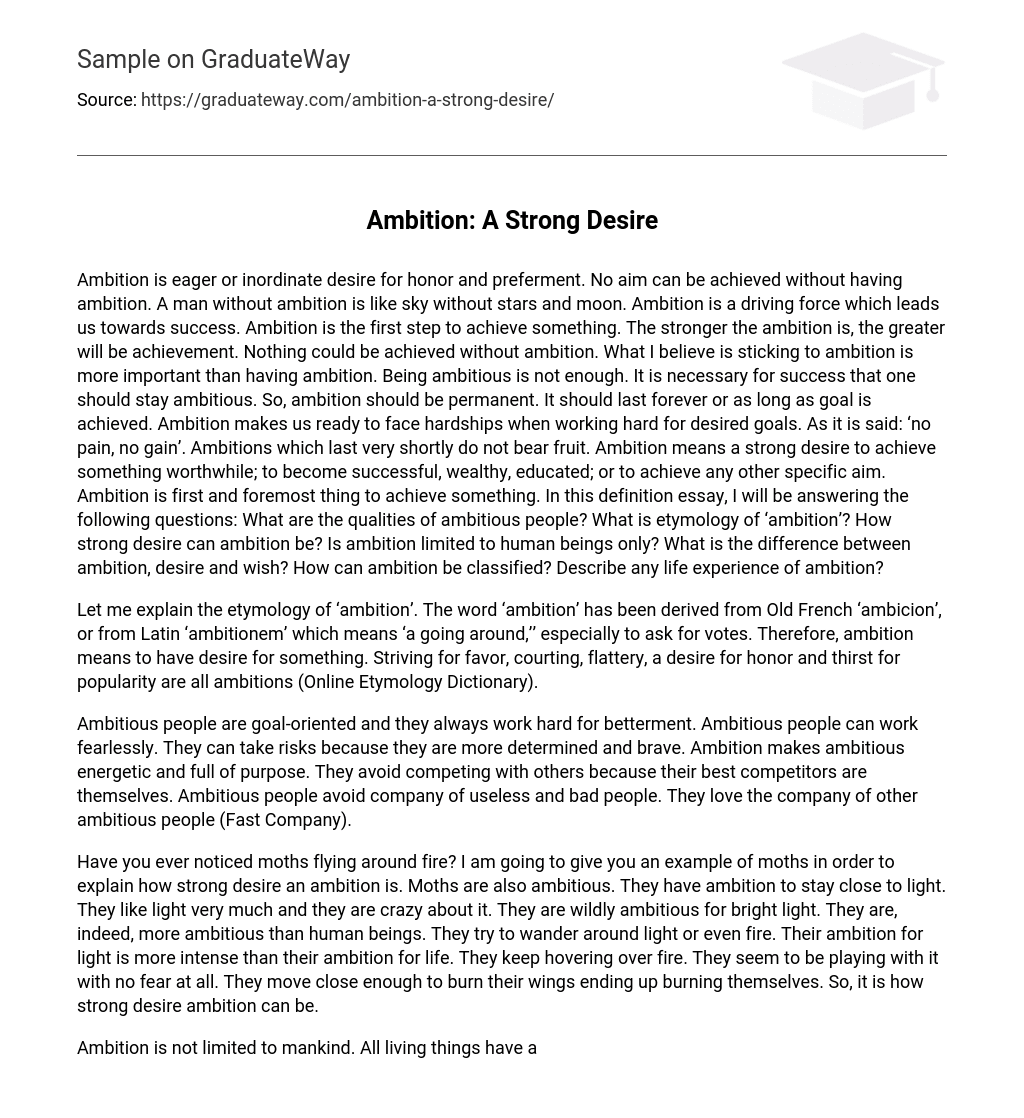 ambition-a-strong-desire-essay-example-graduateway