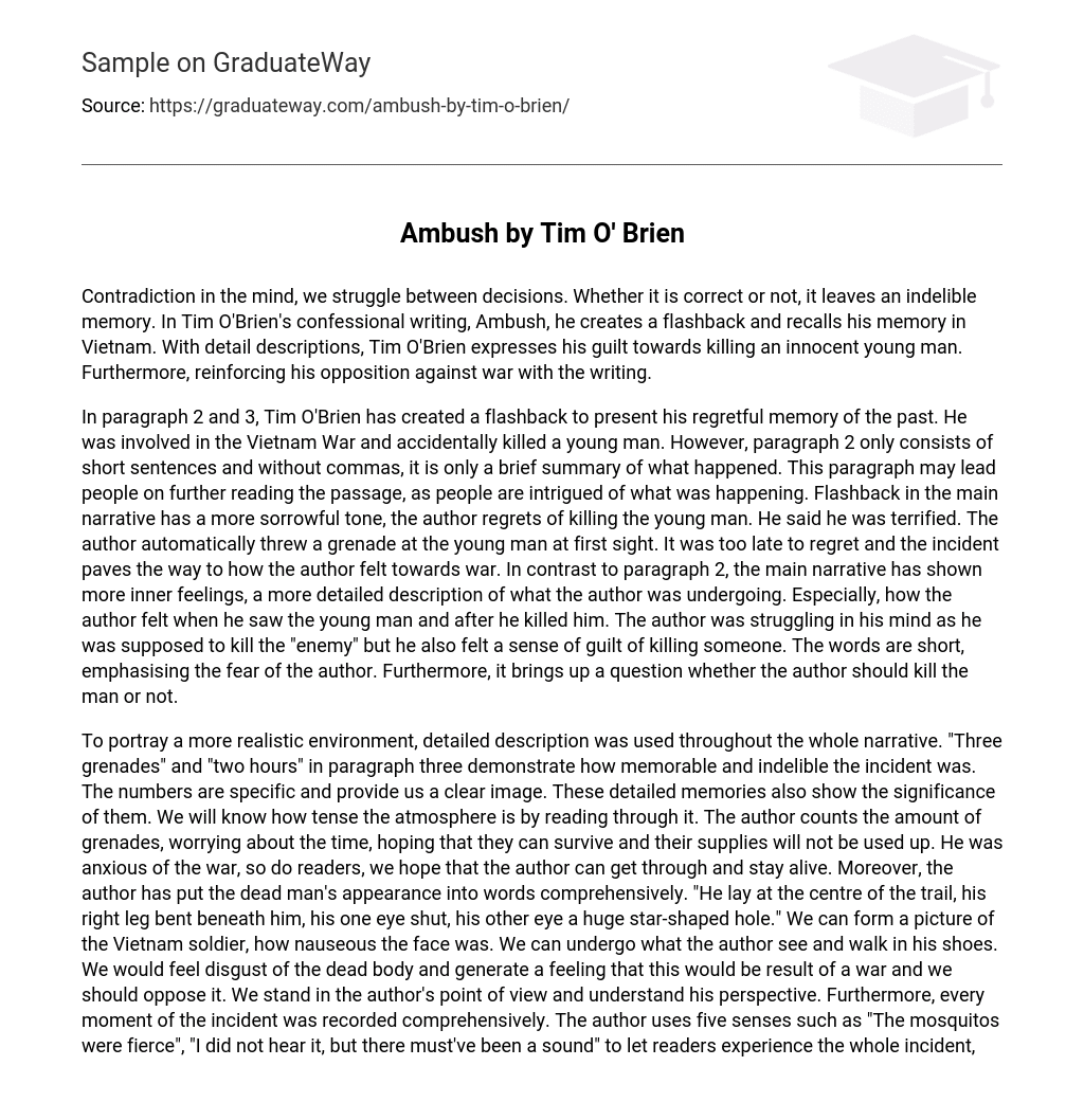 ambush-by-tim-o-brien-short-story-essay-example-graduateway