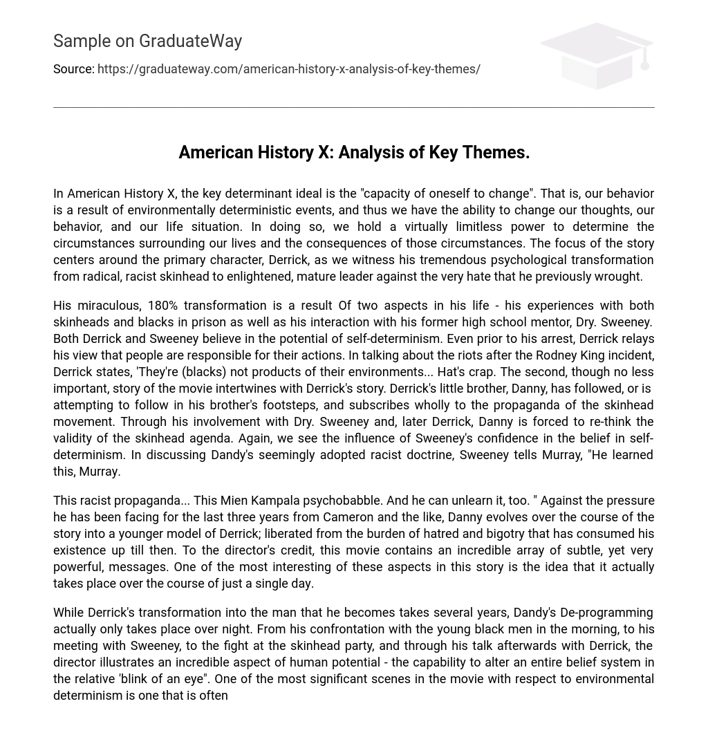 American History X: Analysis of Key Themes.