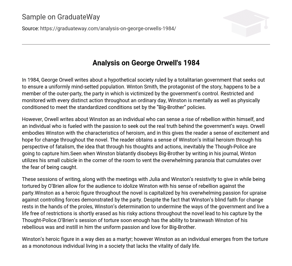 Analysis on George Orwell’s 1984