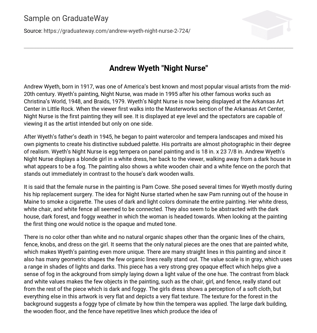 Andrew Wyeth “Night Nurse”