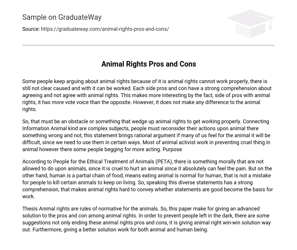 Animal Rights Pros and Cons