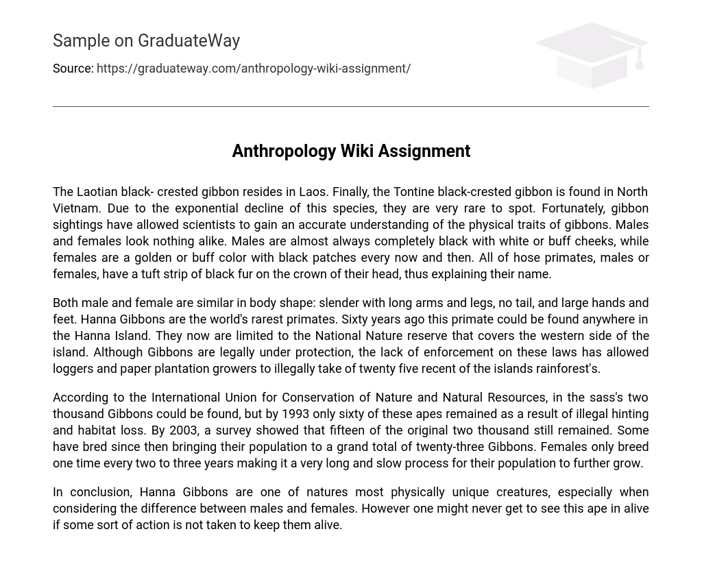 Anthropology Wiki Assignment