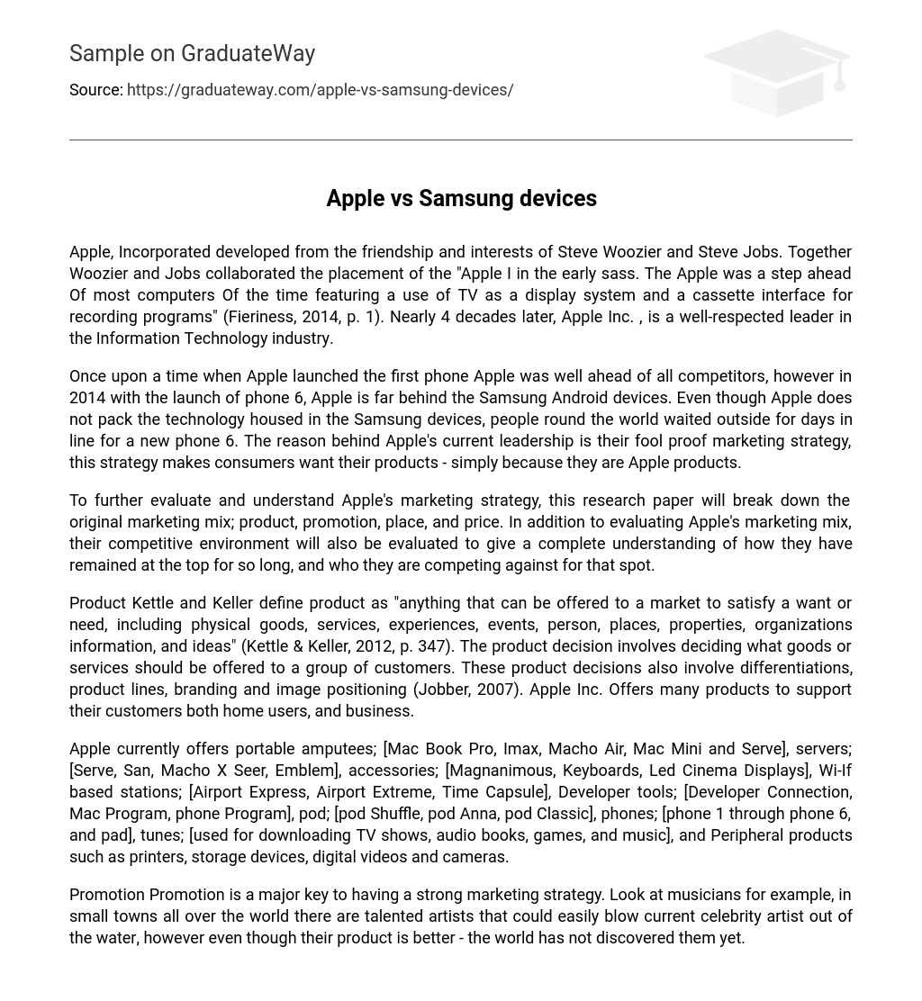 Apple vs Samsung devices