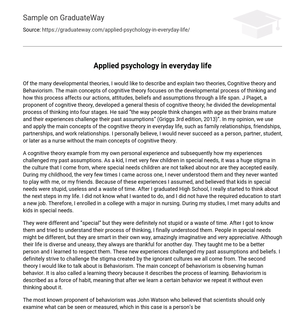 essay on psychology in everyday life