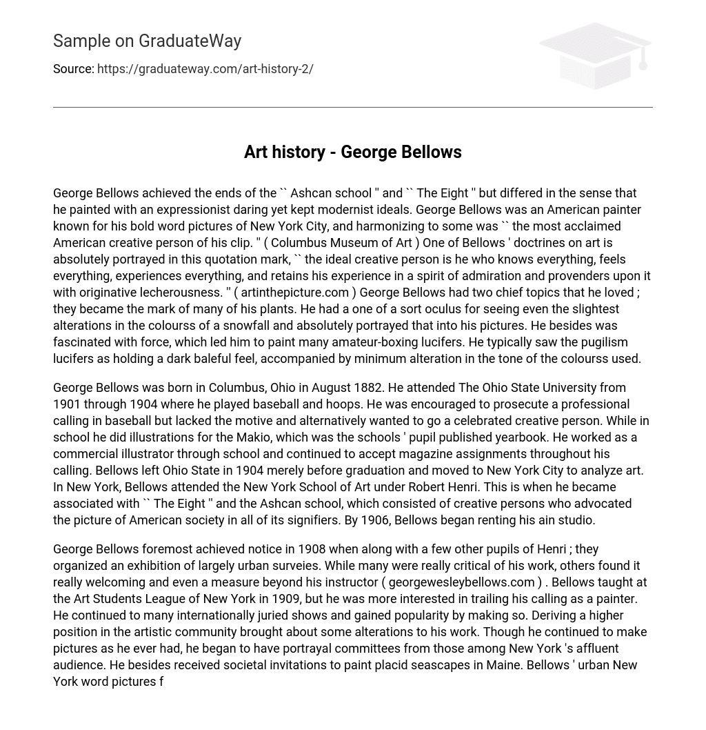 Art history – George Bellows