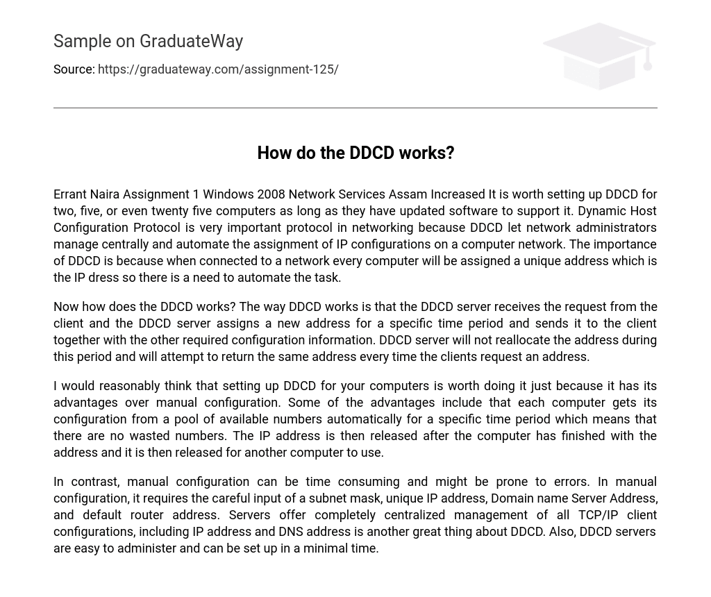 How Do the Ddcd Works?
