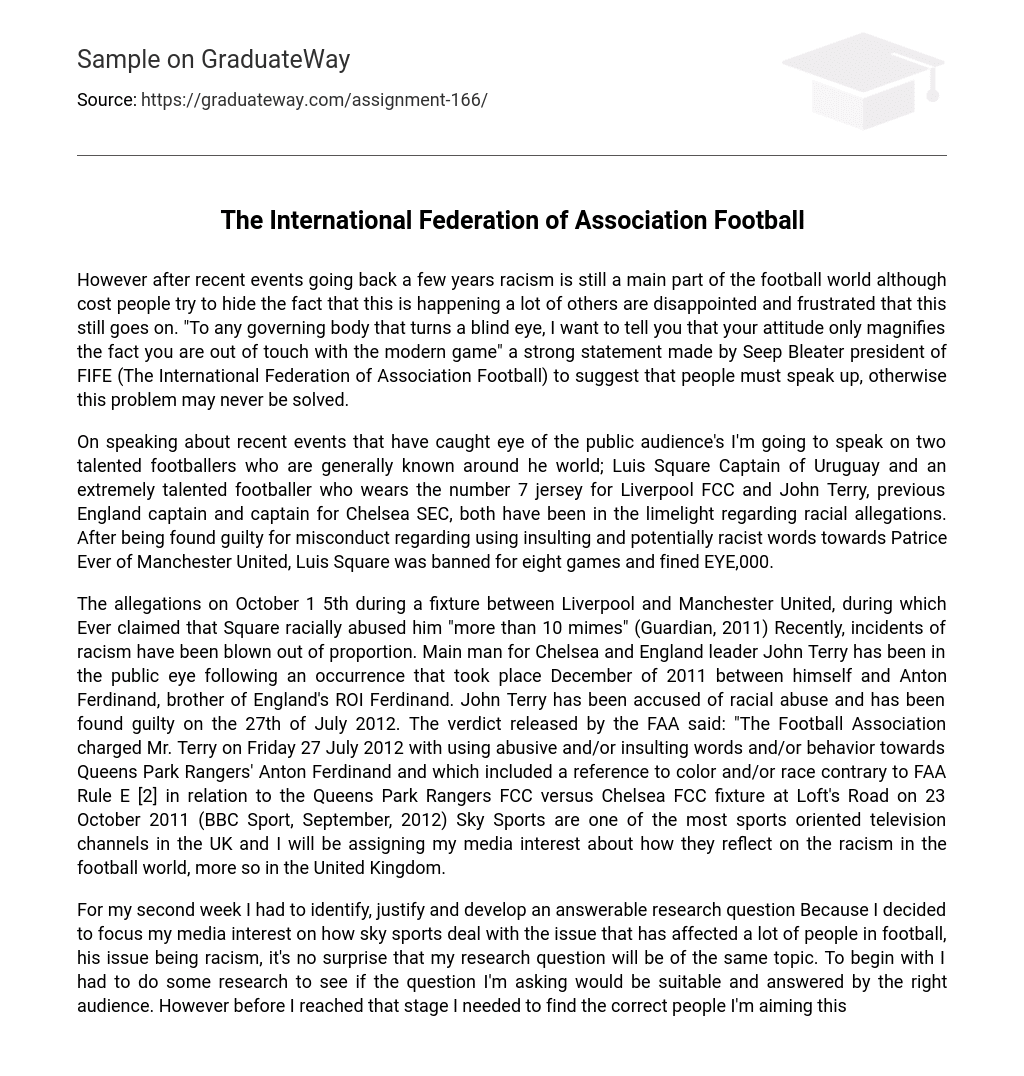 The International Federation of Association Football