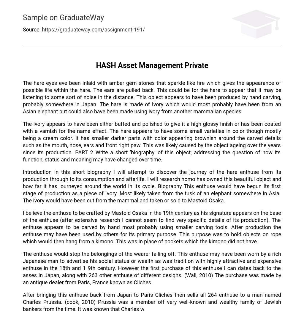 HASH Asset Management Private