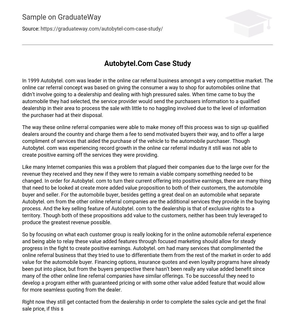 Autobytel.Com Case Study