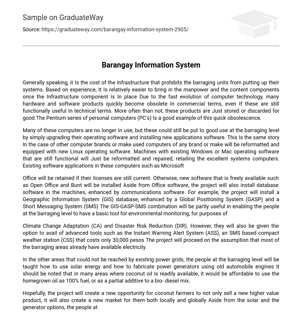 Barangay Information System