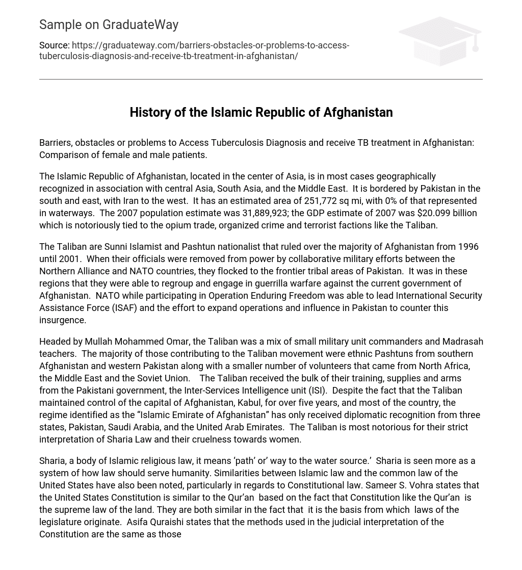 History of the Islamic Republic of Afghanistan