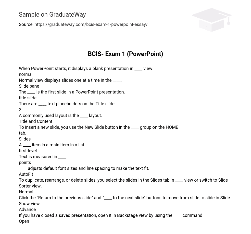 BCIS- Exam 1 (PowerPoint)