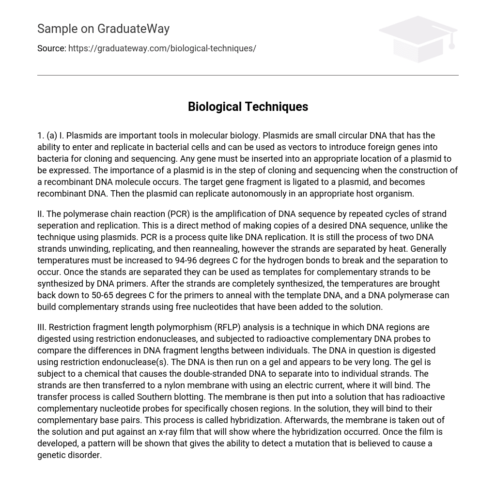 biological essay example