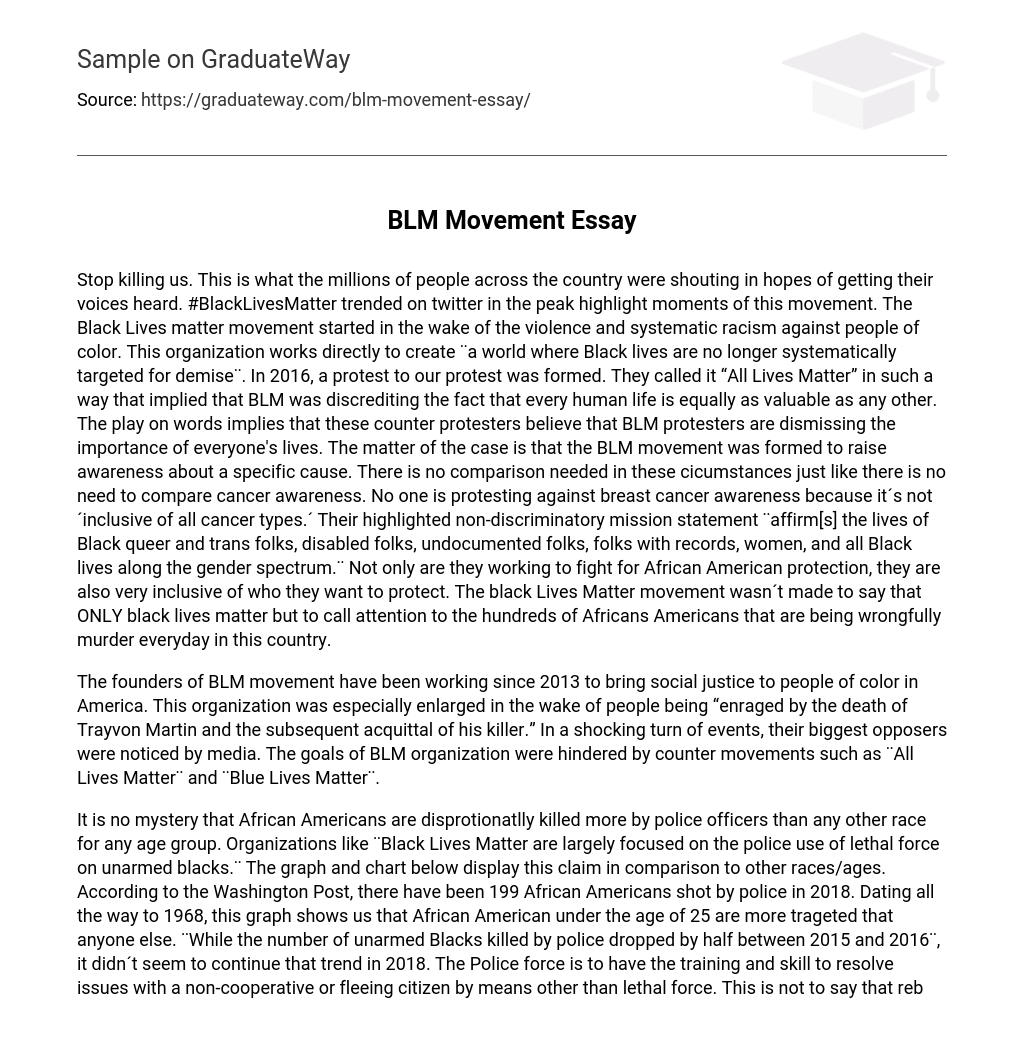 BLM Movement Essay