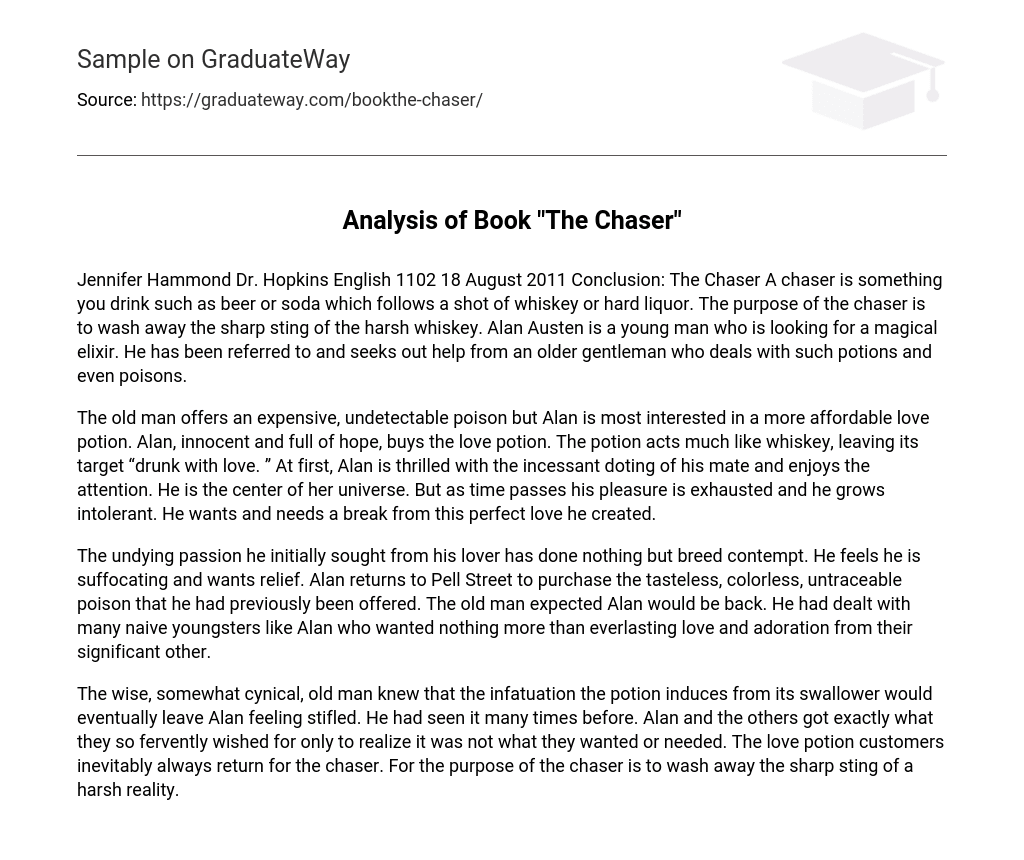 Analysis of Book “The Chaser”