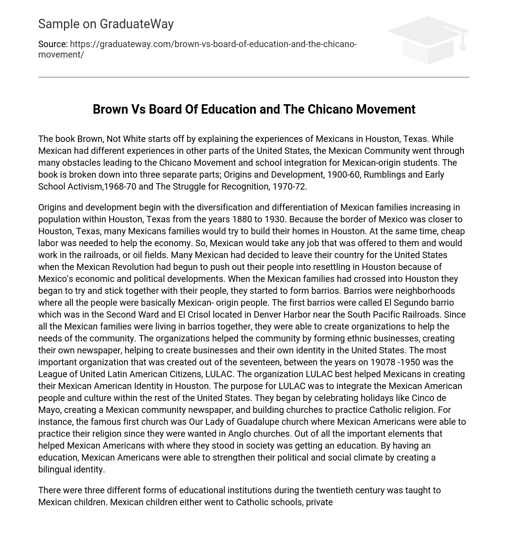 brown vs board of education essay outline