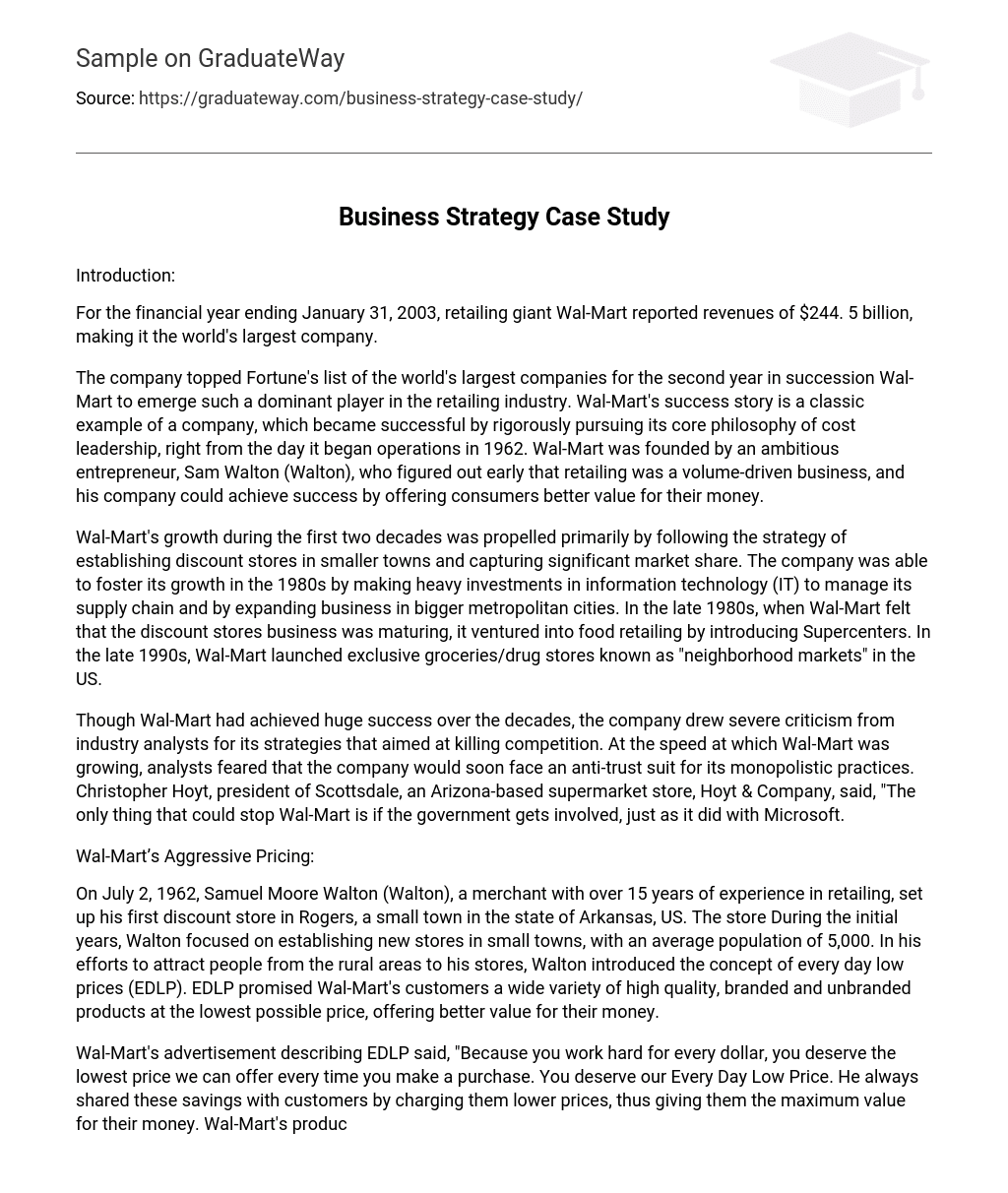 case study business strategy pdf