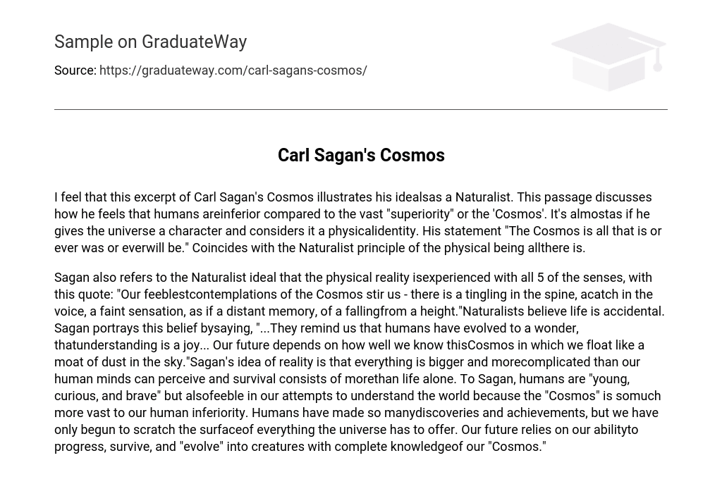 Carl Sagan’s Cosmos