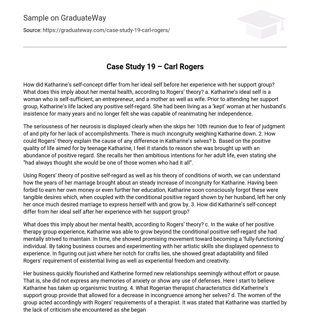 carl rogers case study