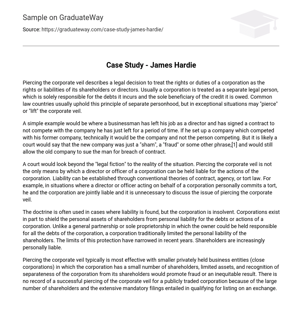 Case Study – James Hardie