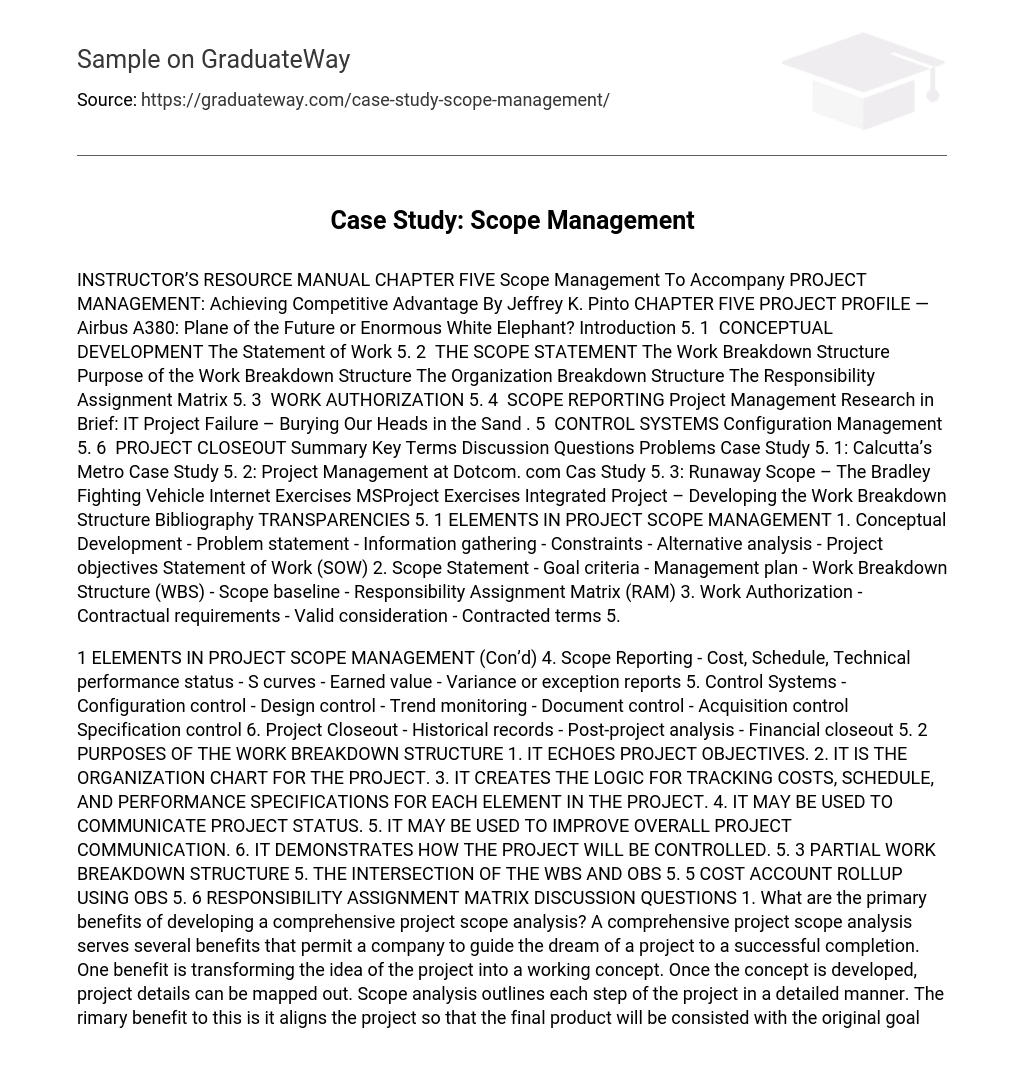Case Study: Scope Management