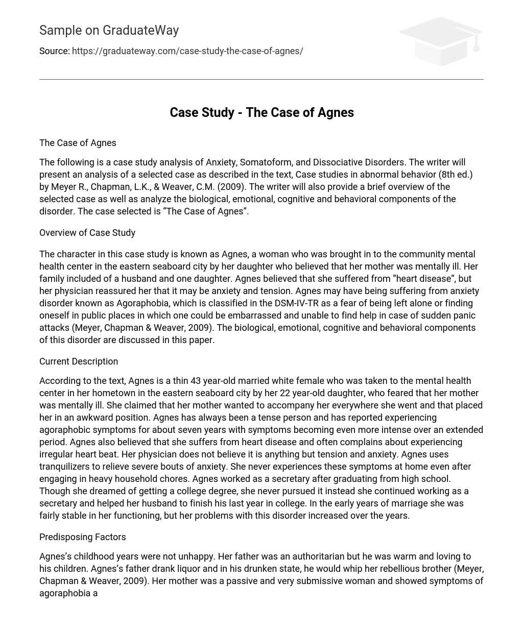 Case Study – The Case of Agnes