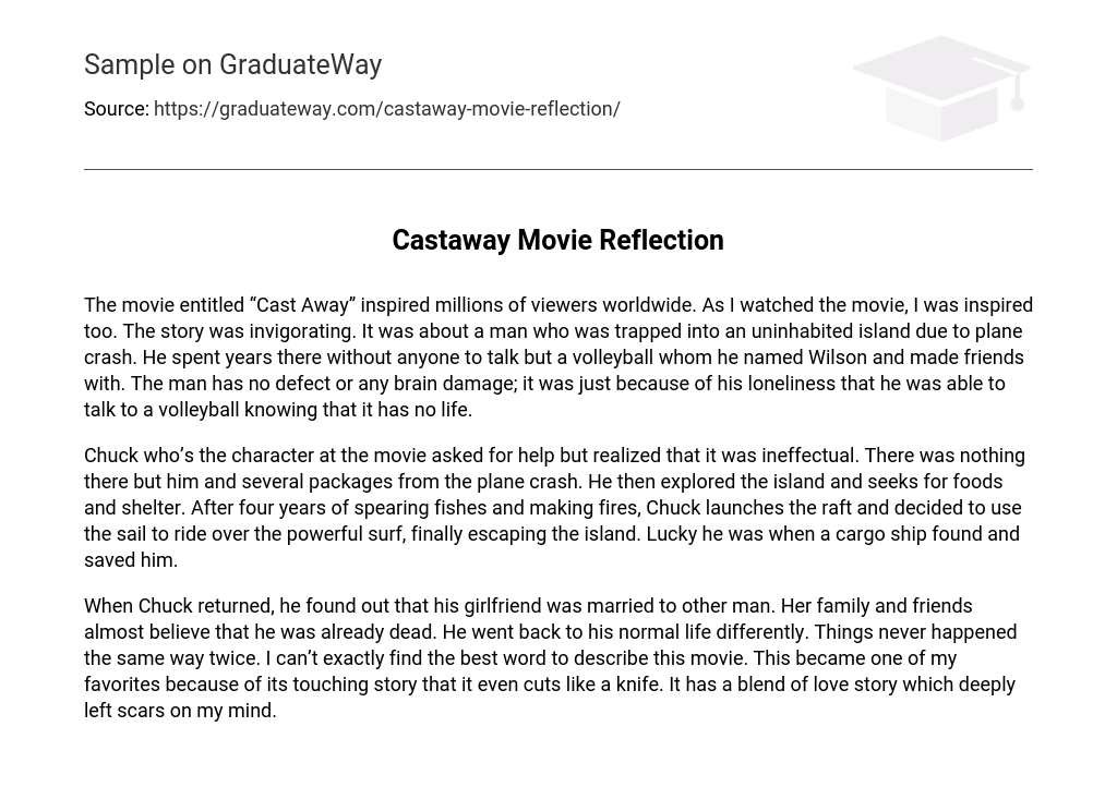 Castaway Movie Reflection
