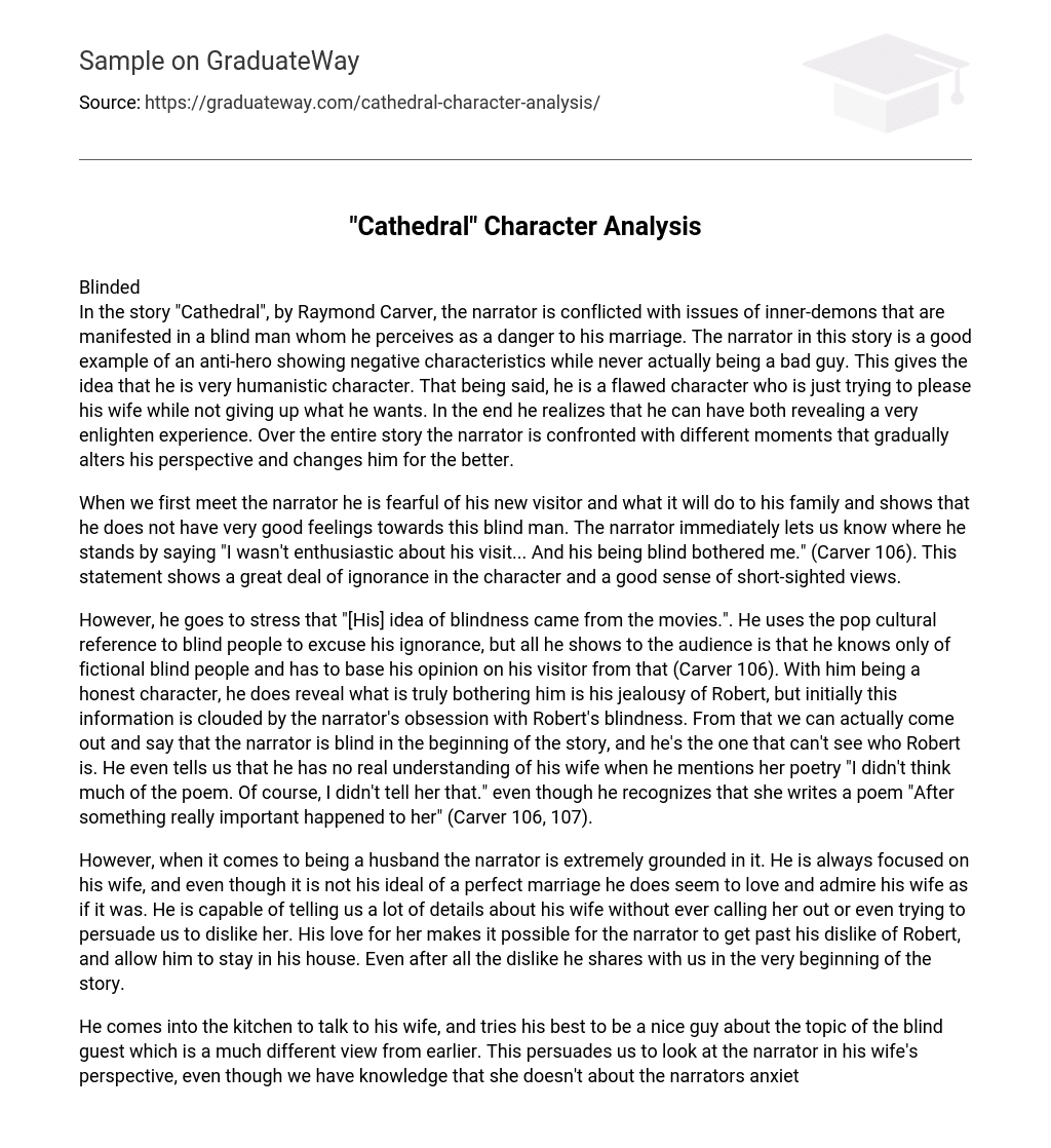 cathedral character analysis essay