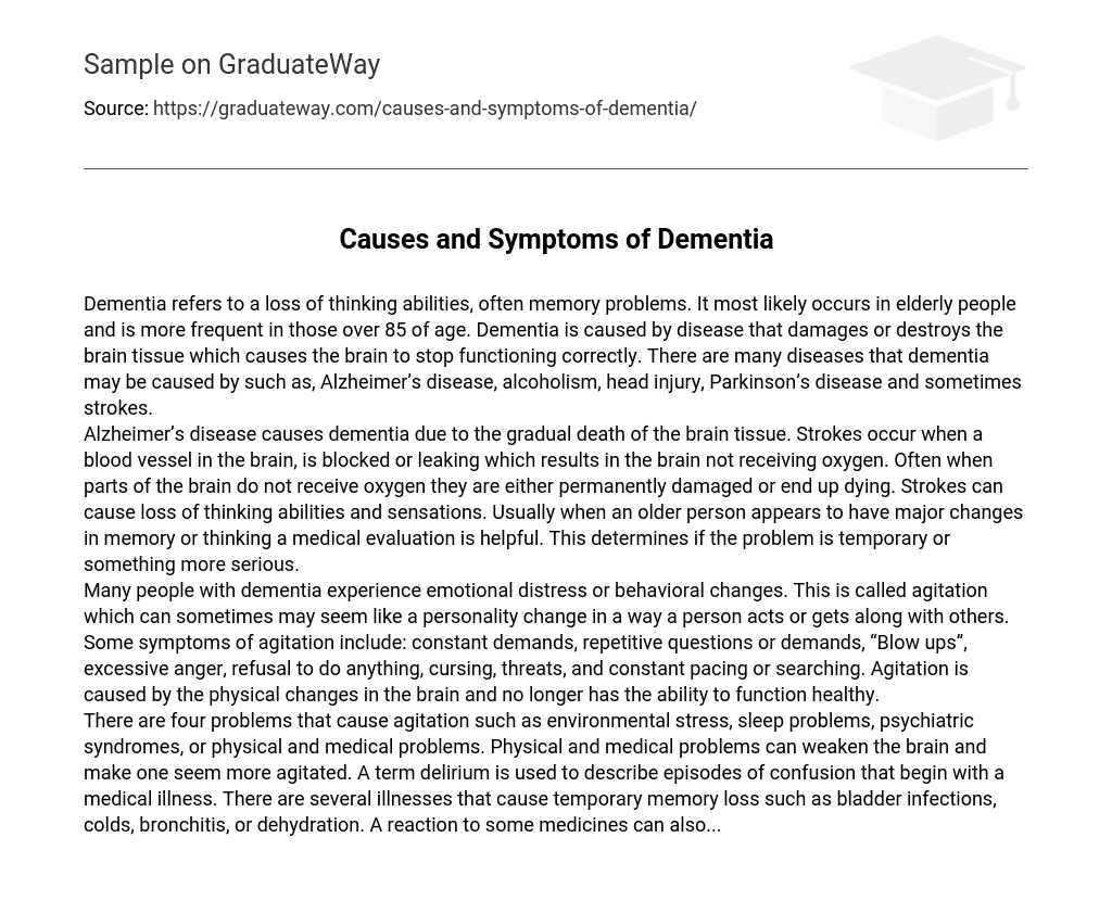 dissertation topics on dementia