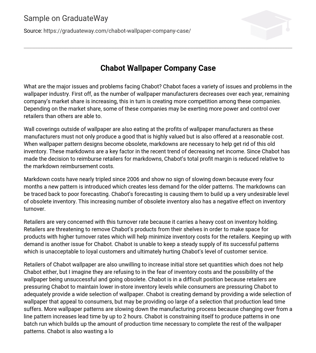Chabot Wallpaper Company Case