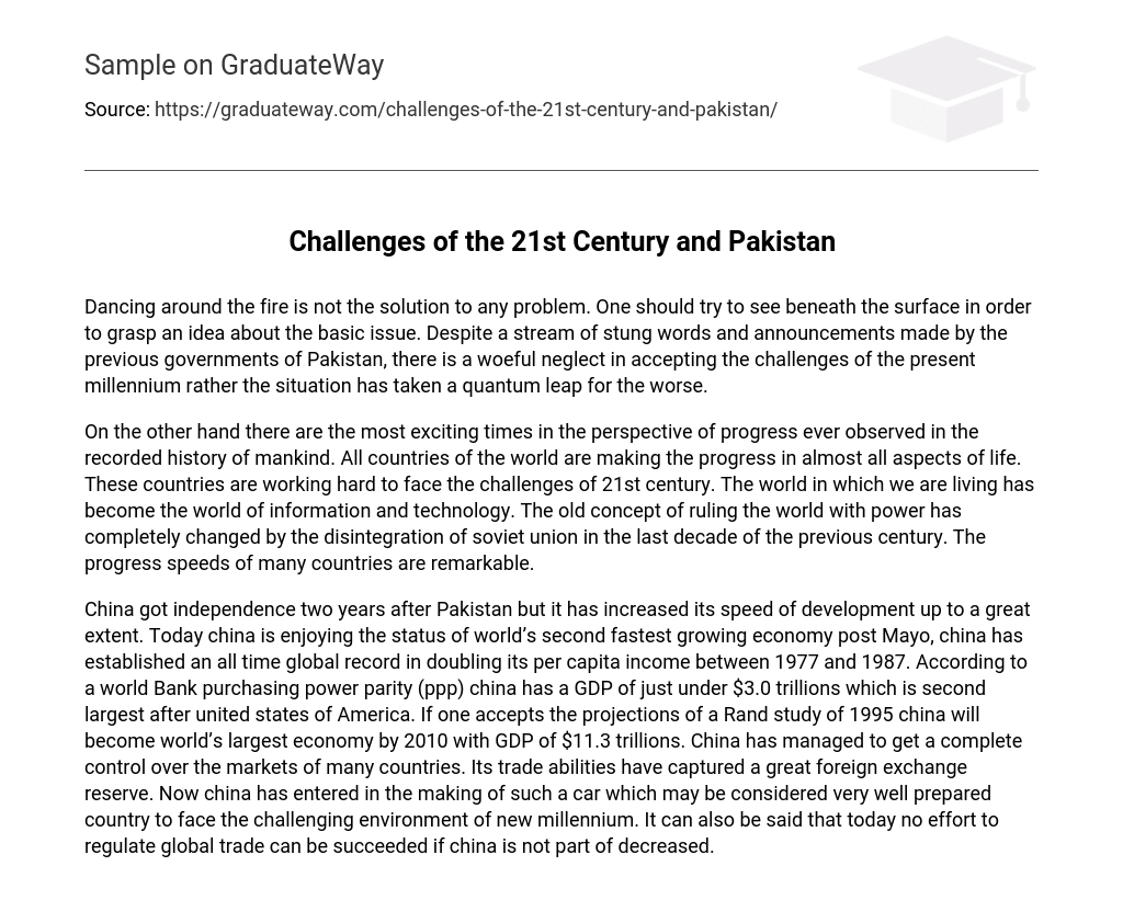Challenges of the 21st Century and Pakistan