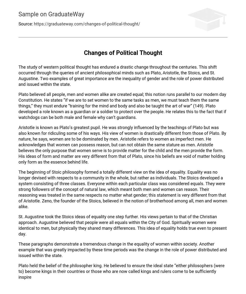 Changes of Political Thought