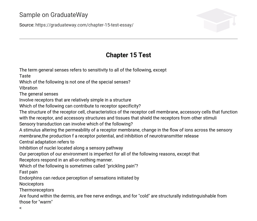 Chapter 15 Test