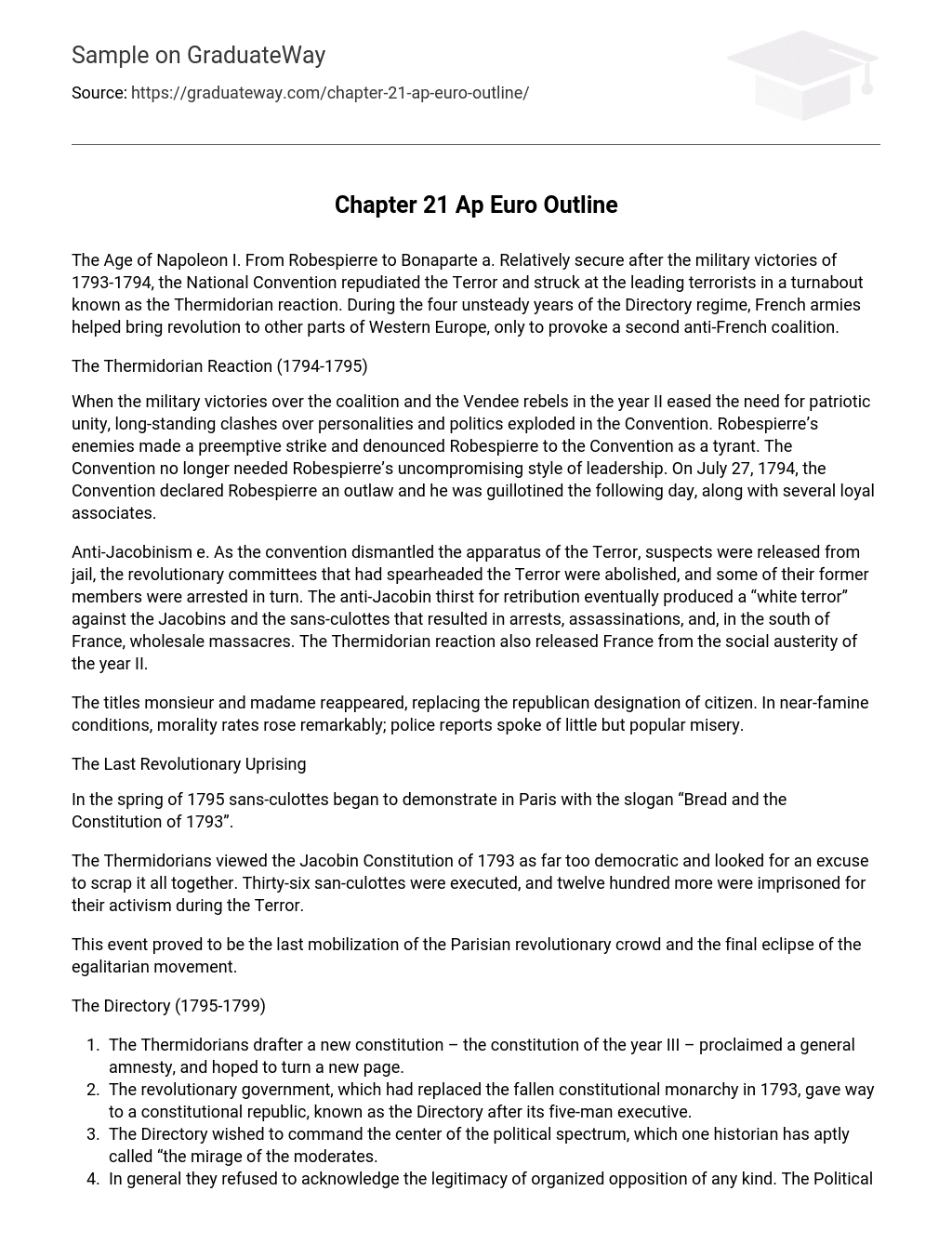 Chapter 21 Ap Euro Outline