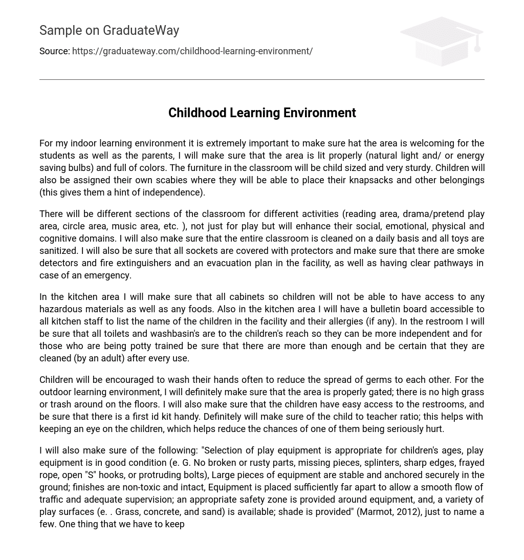 Childhood Learning Environment