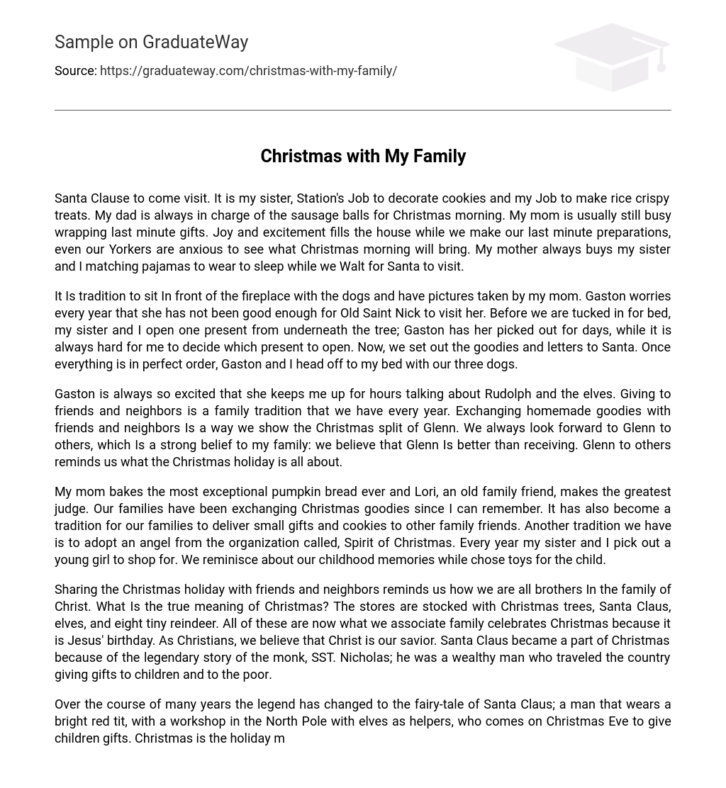my family christmas tradition essay
