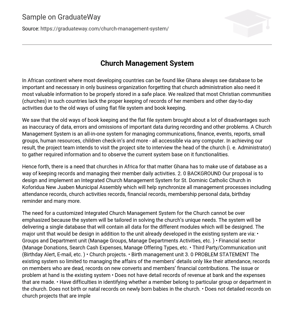 Church Management System