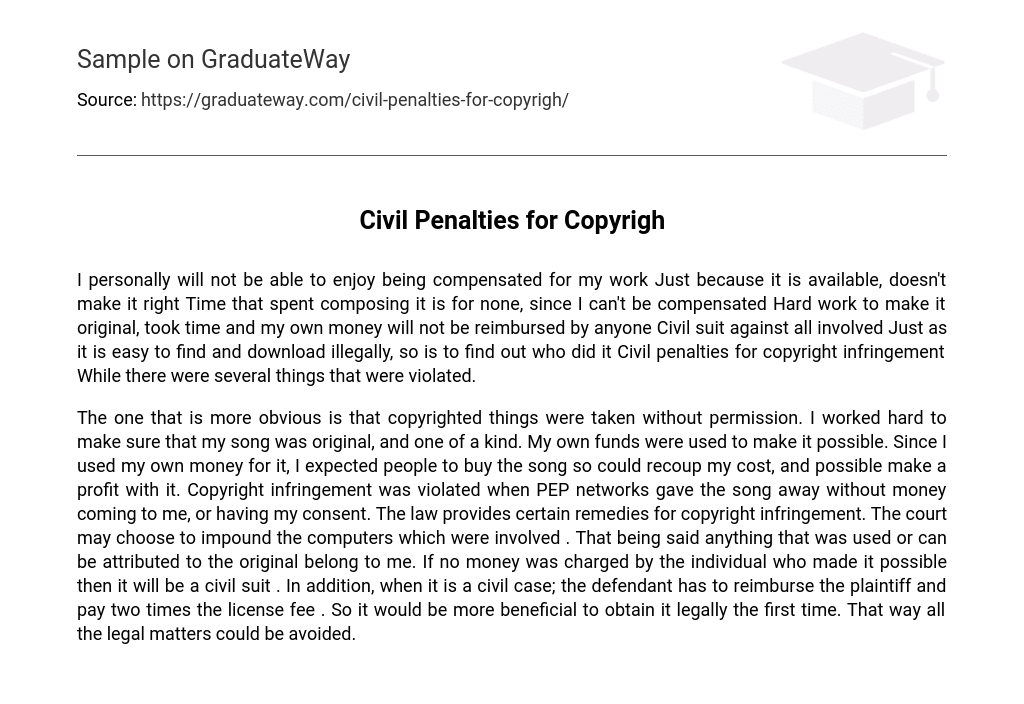 Civil Penalties for Copyrigh