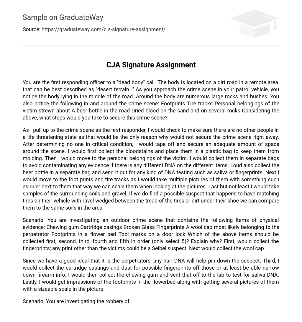 CJA Signature Assignment