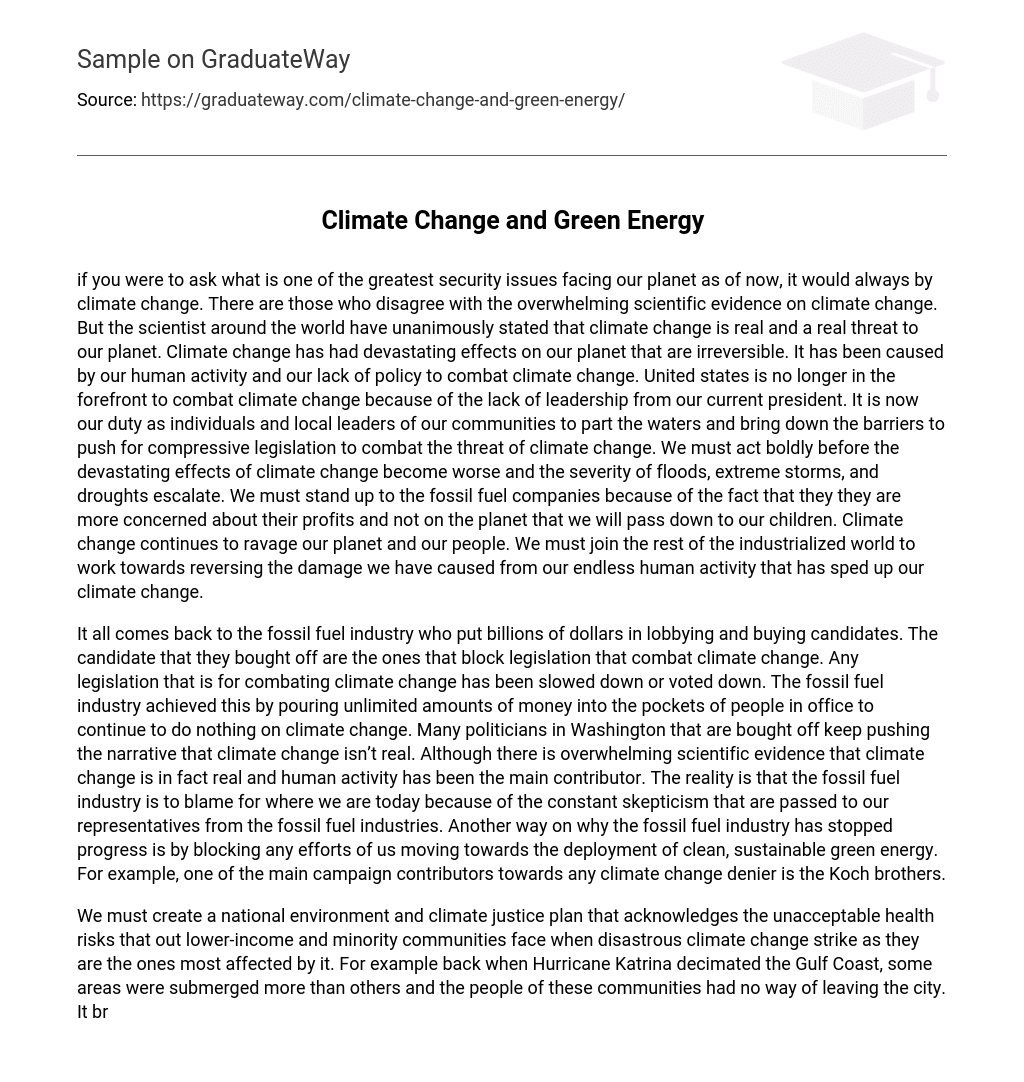 green energy essay topics