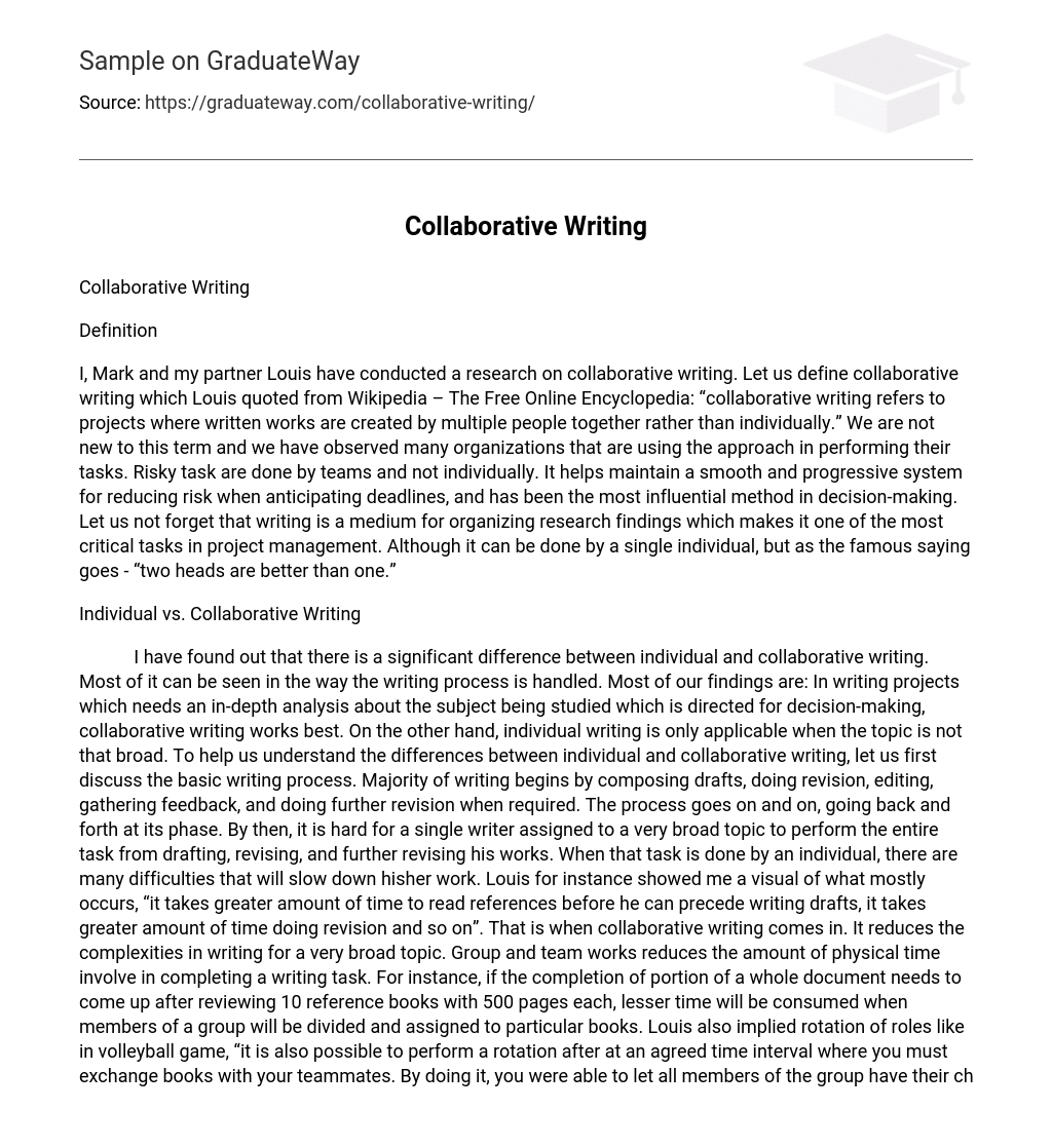 essay on collaborative learning