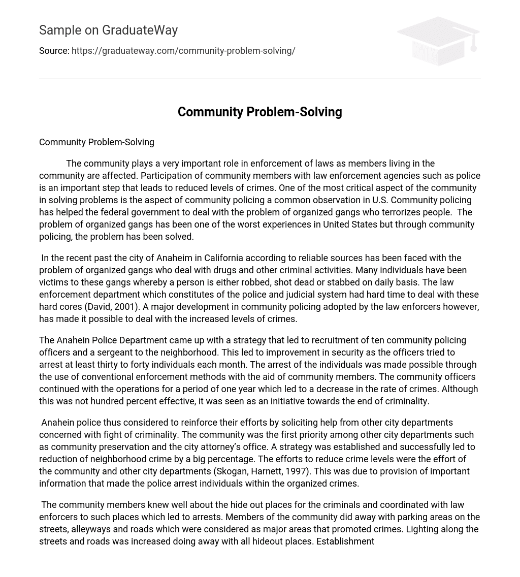 Community Problem-Solving
