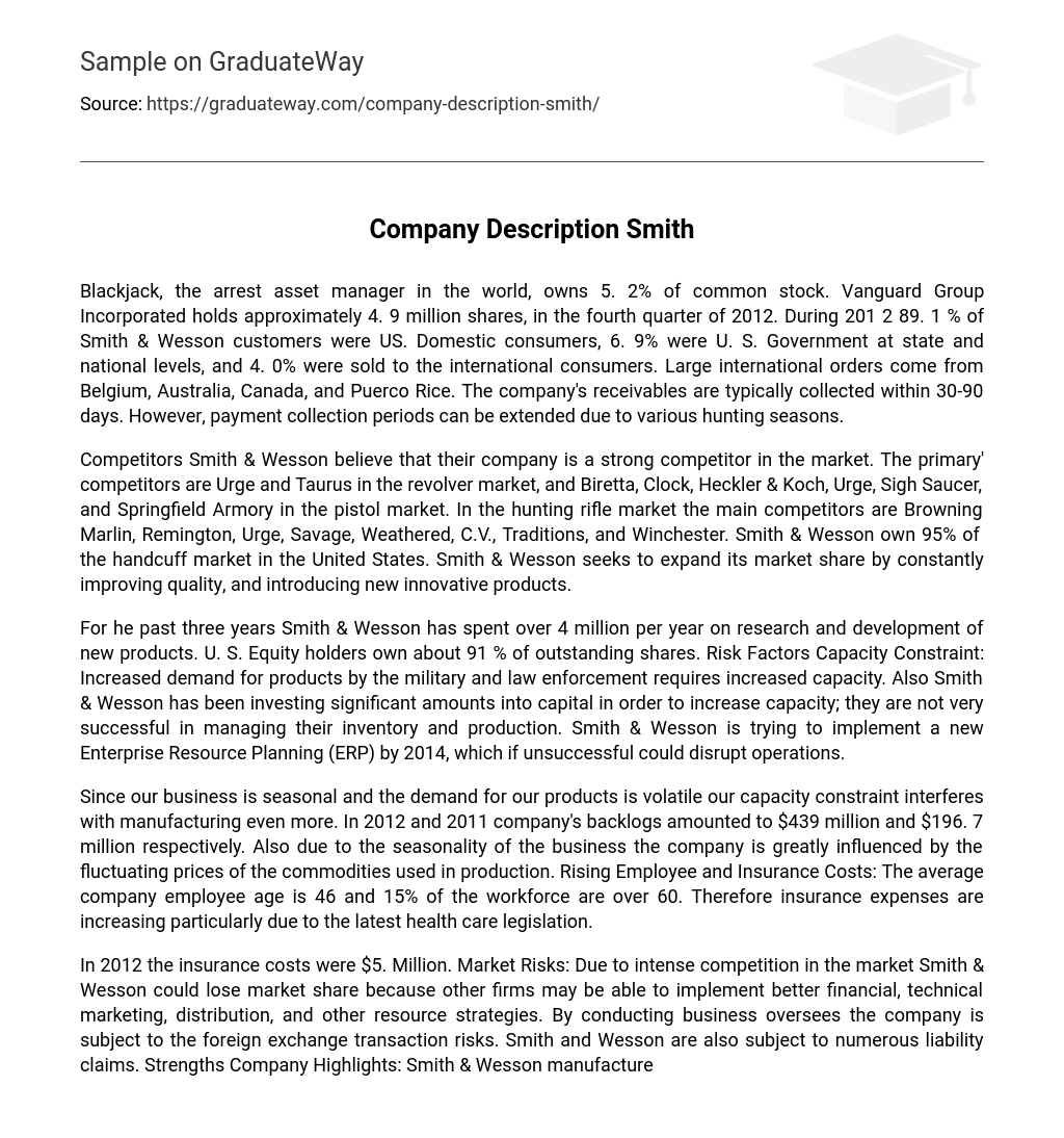 Company Description Smith