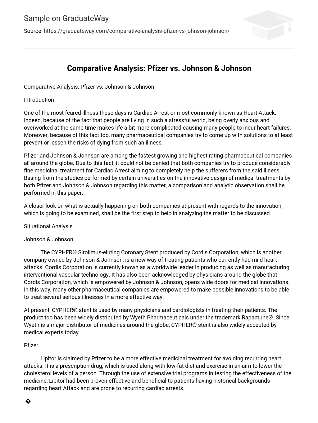 Comparative Analysis: Pfizer vs. Johnson & Johnson
