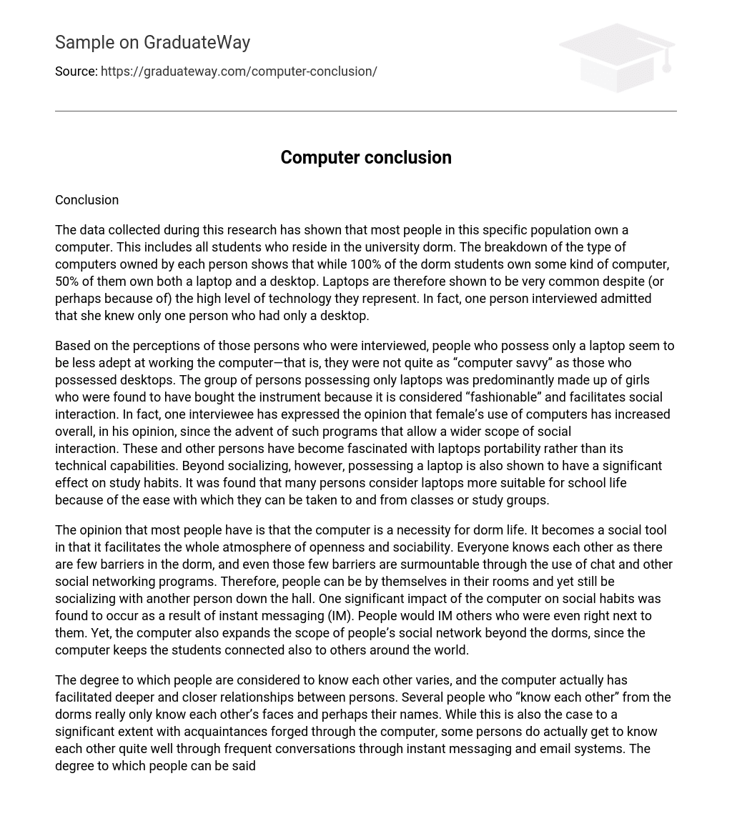 essay on computer conclusion